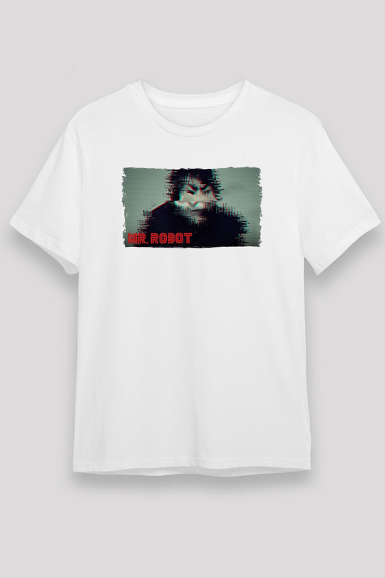 Mr. Robot Beyaz Unisex Tişört T-Shirt
