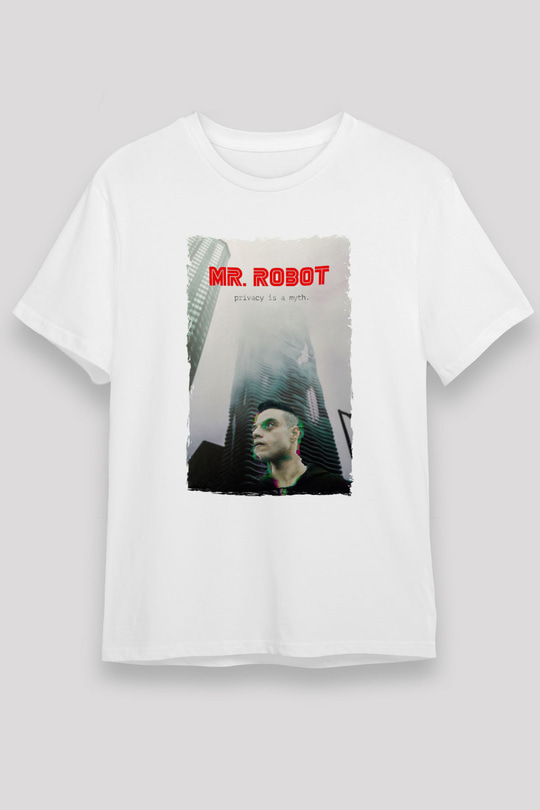 Mr. Robot Beyaz Unisex Tişört T-Shirt