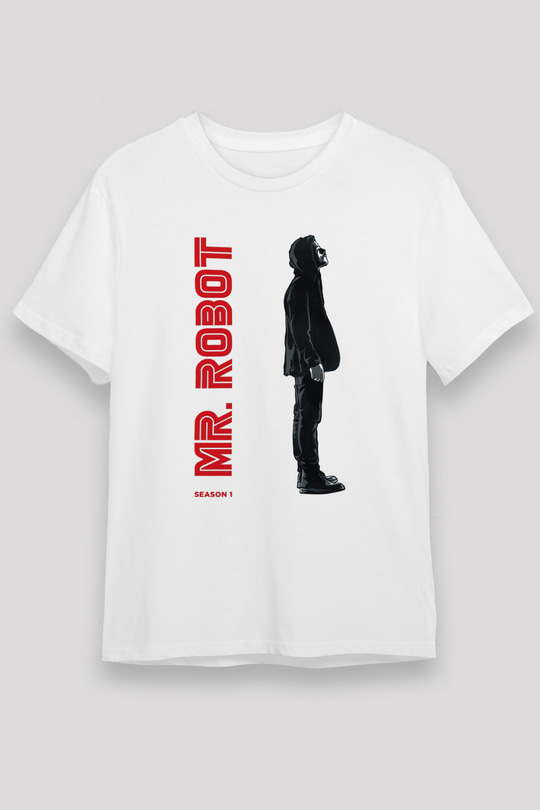 Mr. Robot Beyaz Unisex Tişört T-Shirt