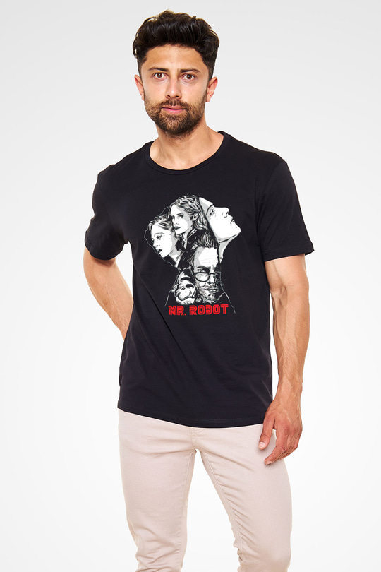 Mr. Robot Siyah Unisex Tişört T-Shirt