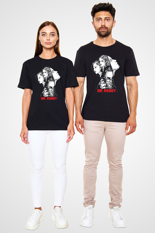 Mr. Robot Siyah Unisex Tişört T-Shirt
