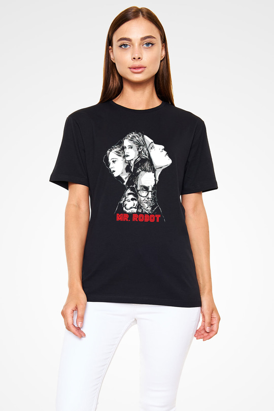 Mr. Robot Siyah Unisex Tişört T-Shirt