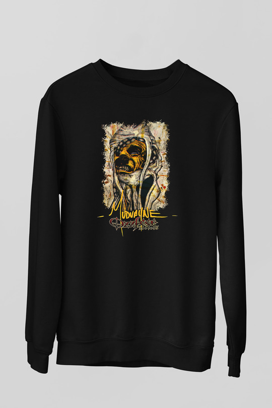 Mudvayne Baskılı Unisex Siyah Sweatshirt