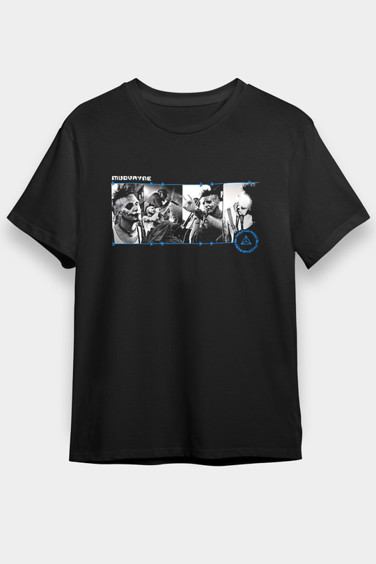 Mudvayne Baskılı Unisex Siyah Tişört - Tshirt