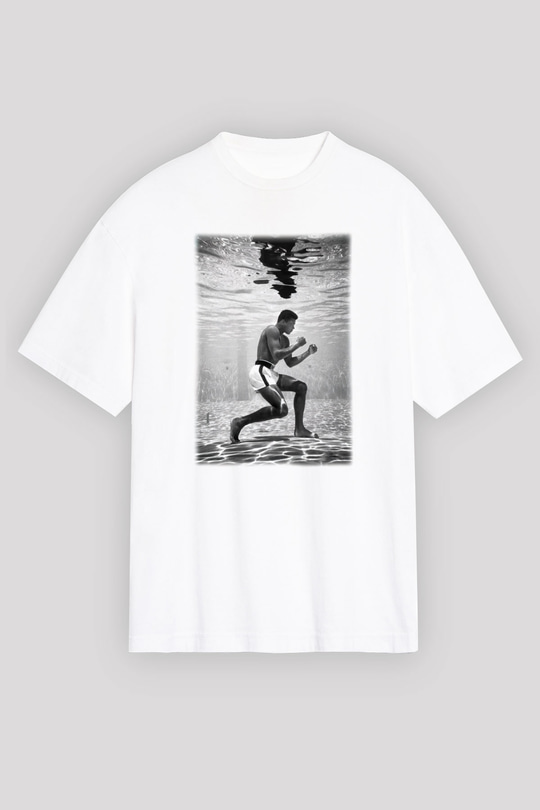 Muhammed Ali Beyaz Unisex Oversize Tişört T-Shirt