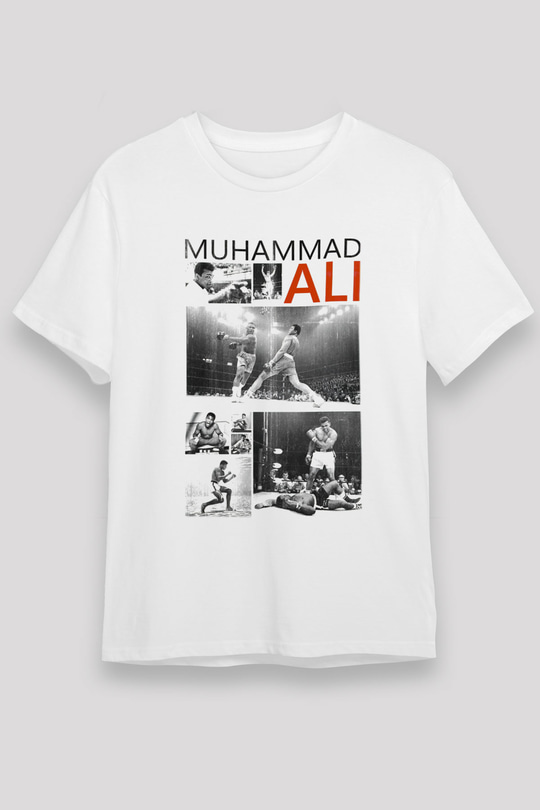 Muhammed Ali Beyaz Unisex Tişört T-Shirt - TişörtFabrikası
