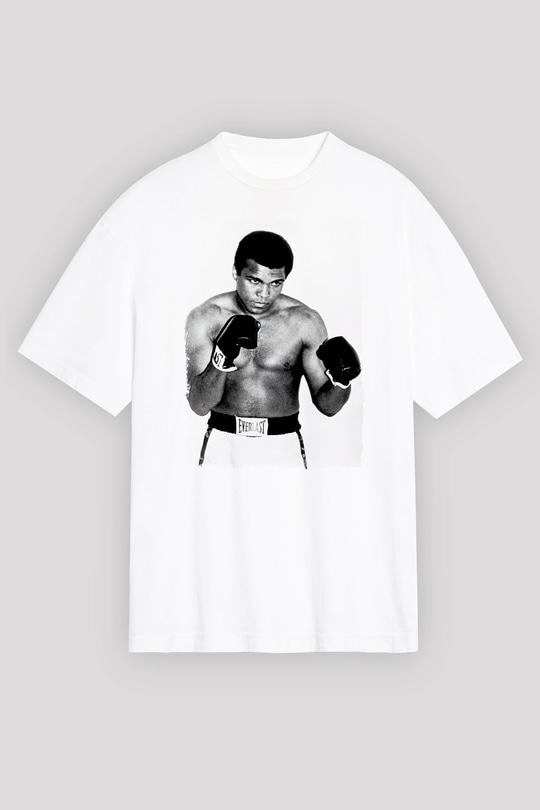 Muhammed Ali Beyaz Oversize Tişört Oversize T-shirt - TişörtFabrikası