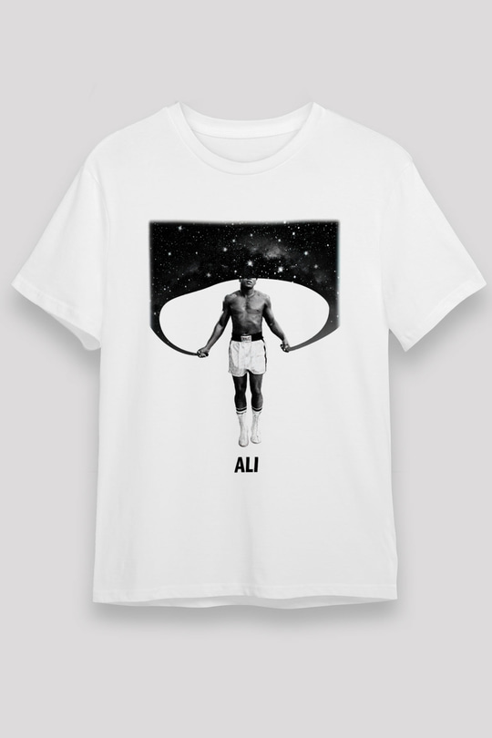 Muhammed Ali Beyaz Unisex Tişört T-Shirt - TişörtFabrikası