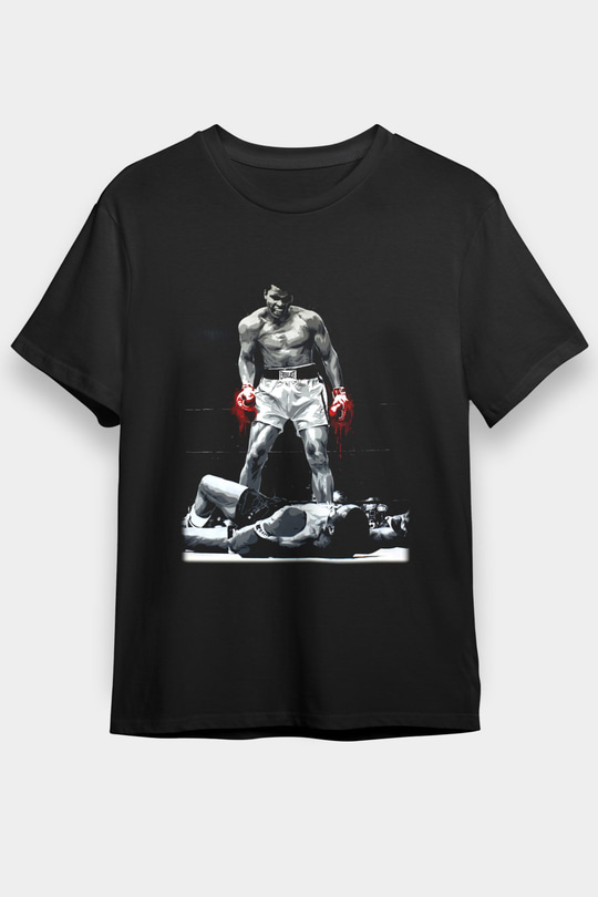 Muhammed Ali Siyah Unisex Tişört T-Shirt - TişörtFabrikası