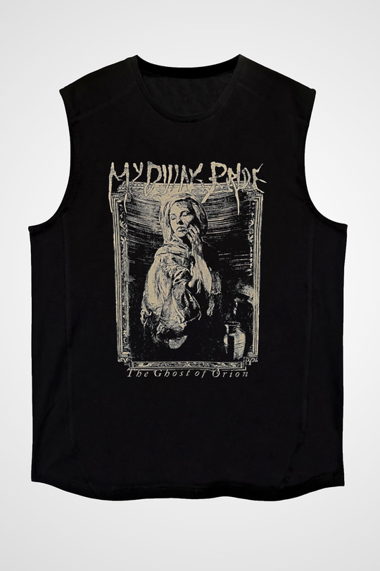 My Dying Bride Baskılı Unisex Siyah Kolsuz Tişört - Tshirt