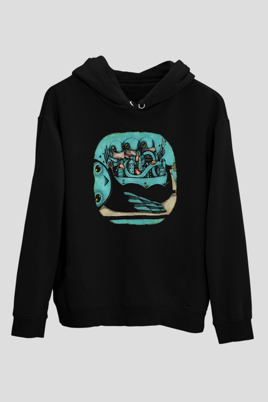 My Morning Jacket Siyah Unisex Kapüşonlu Sweatshirt