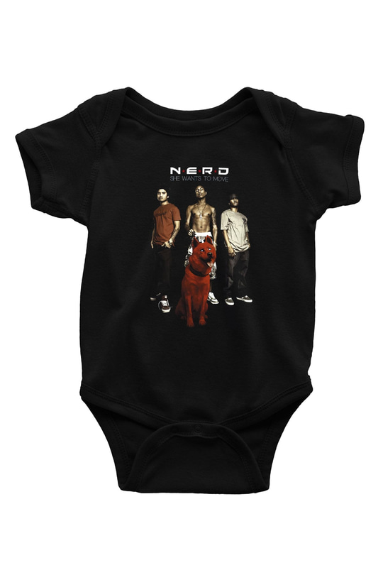 N.E.R.D Siyah Bebek Body - Zıbın