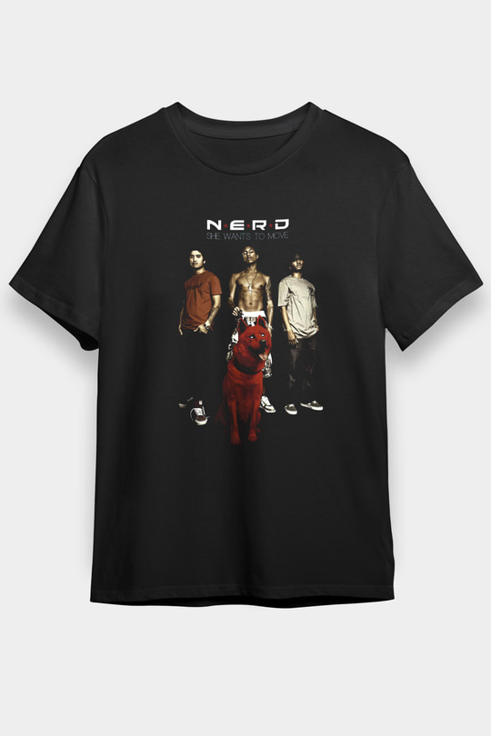 N.E.R.D Siyah Unisex Tişört T-Shirt - TişörtFabrikası