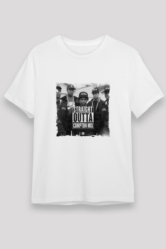 N.W.A Baskılı Unisex Beyaz Tişört