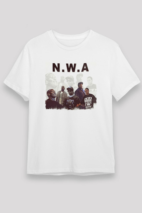 N.W.A Beyaz Unisex Tişört T-Shirt - TişörtFabrikası