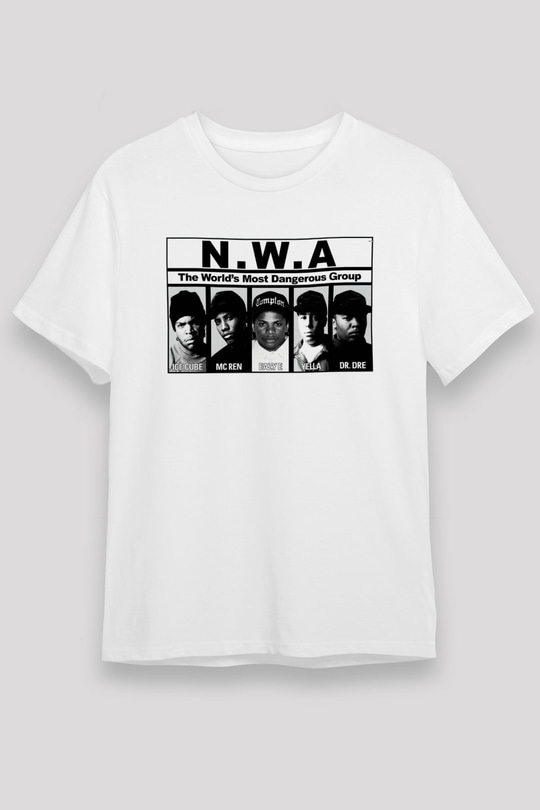 N.W.A Beyaz Unisex Tişört T-Shirt - TişörtFabrikası