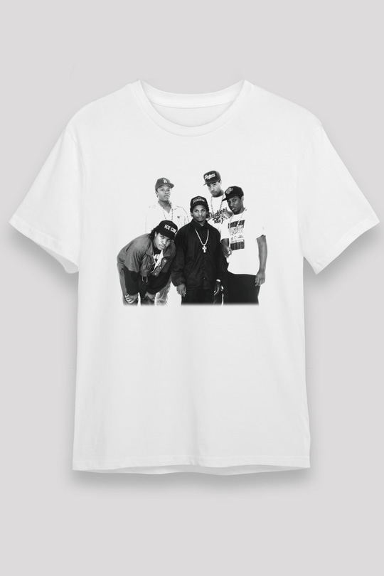 N.W.A Beyaz Unisex Tişört T-Shirt - TişörtFabrikası