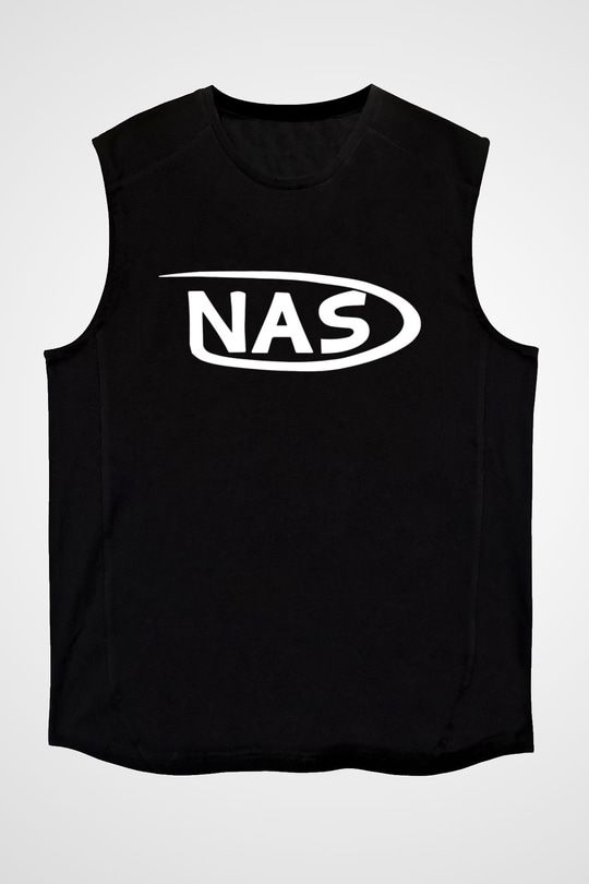 Nas Siyah Unisex Kolsuz Tişört