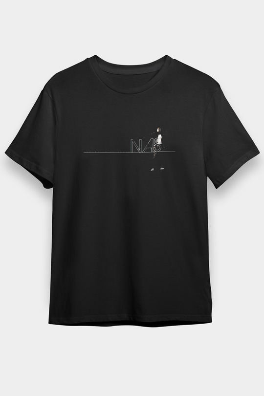 Nas Siyah Unisex Tişört T-Shirt - TişörtFabrikası