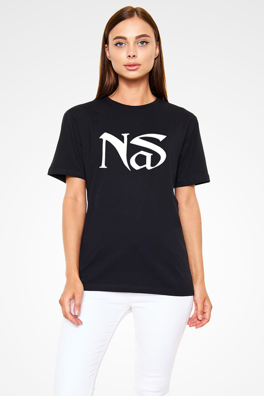 Nas Siyah Unisex Tişört T-Shirt - TişörtFabrikası