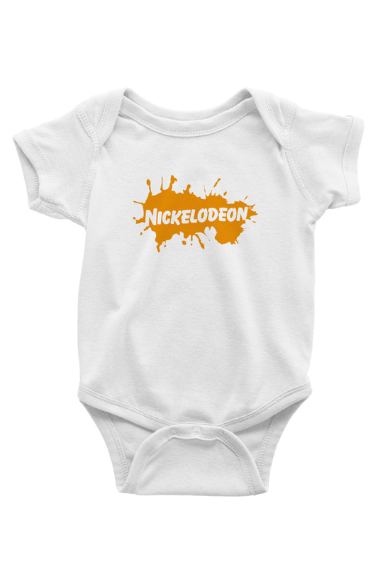 Nickelodeon Baskılı Beyaz Unisex Bebek Body - Zıbın