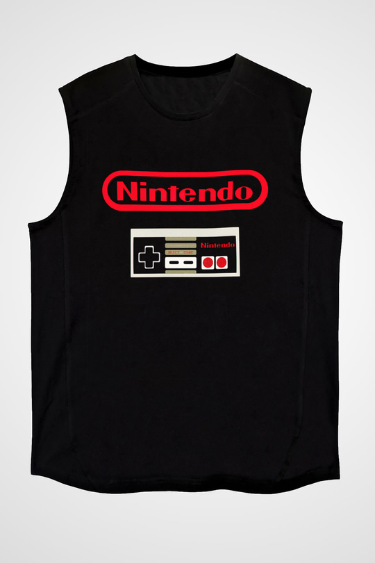 Nintendo Siyah Unisex Kolsuz Tişört