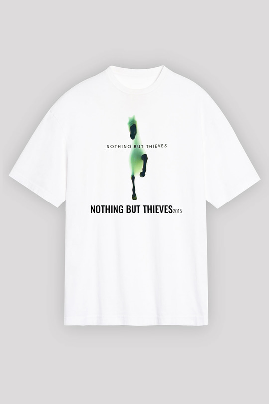 Nothing But Thieves Baskılı Beyaz Unisex Oversize Tişört - Tshirt