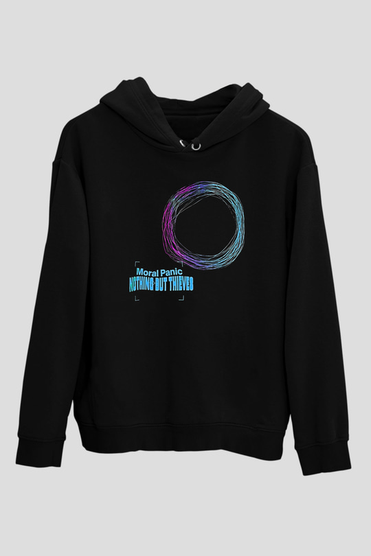 Nothing But Thieves Baskılı Unisex Siyah Kapüşonlu Sweatshirt
