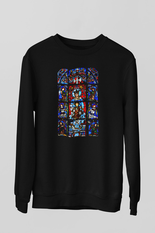 Notre Dame Katedrali Siyah Unisex Sweatshirt