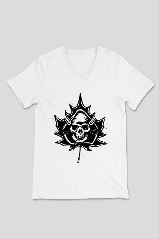 Obey the Brave Beyaz Unisex V Yaka Tişört