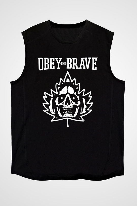 Obey the Brave Siyah Unisex Kolsuz Tişört