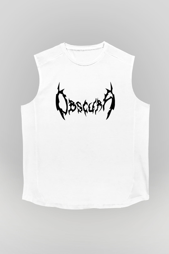 Obscura Beyaz Unisex Kolsuz Tişört