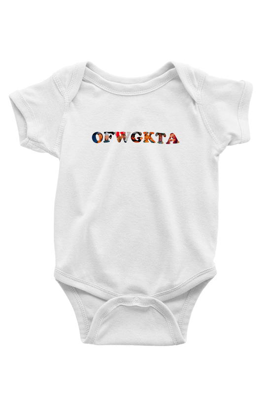 Odd Future Baskılı Beyaz Unisex Bebek Body - Zıbın