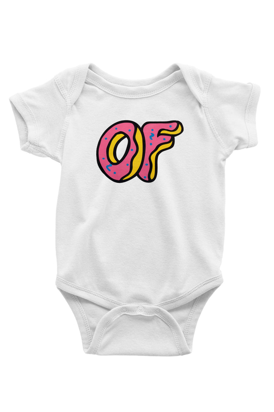Odd Future Baskılı Beyaz Unisex Bebek Body - Zıbın