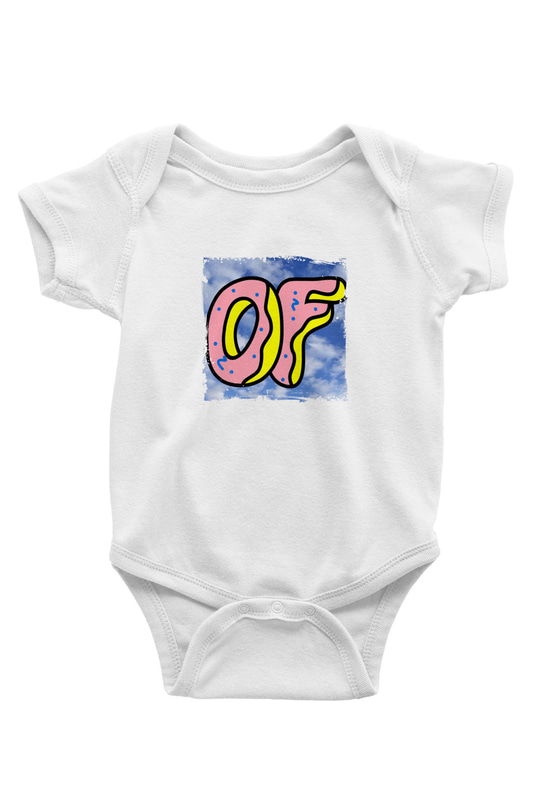 Odd Future Baskılı Unisex Beyaz Bebek Body - Zıbın