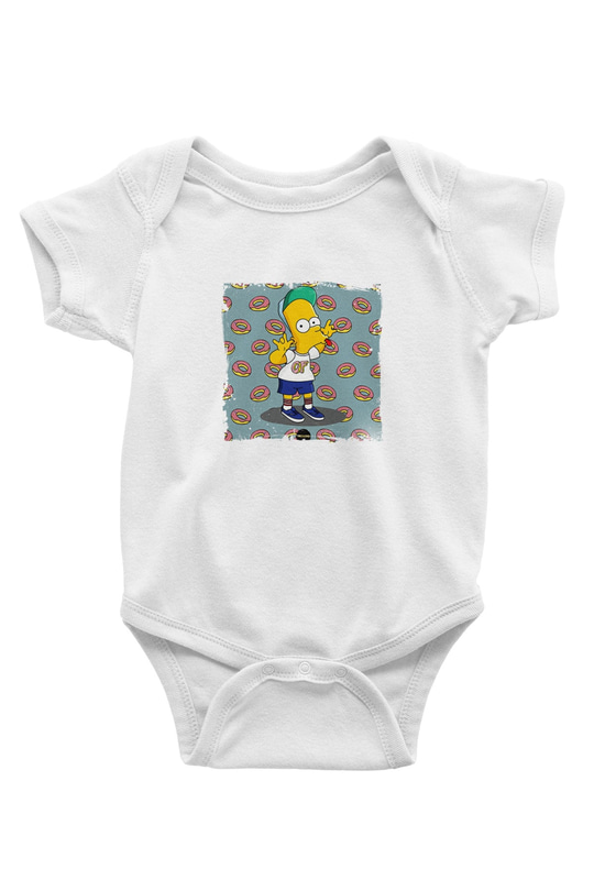 Odd Future Baskılı Unisex Beyaz Bebek Body - Zıbın