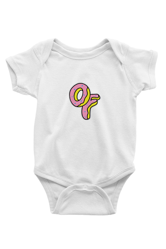 Odd Future Baskılı Unisex Beyaz Bebek Body - Zıbın