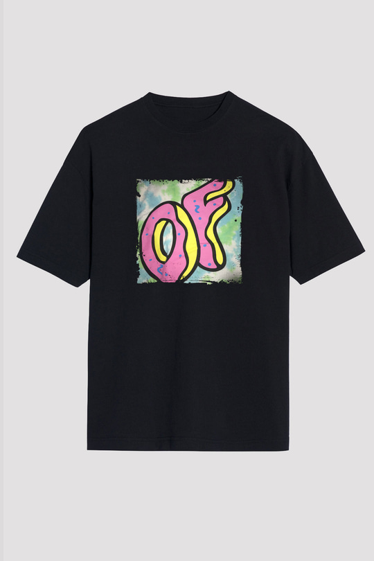 Odd Future Baskılı Unisex Oversize Siyah Tişört