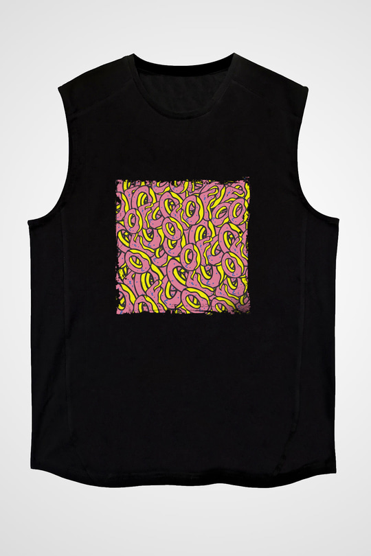 Odd Future Baskılı Unisex Siyah Kolsuz Tişört