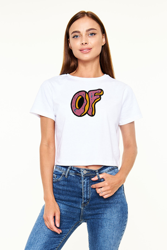 Odd Future Beyaz  Crop Top Tişört