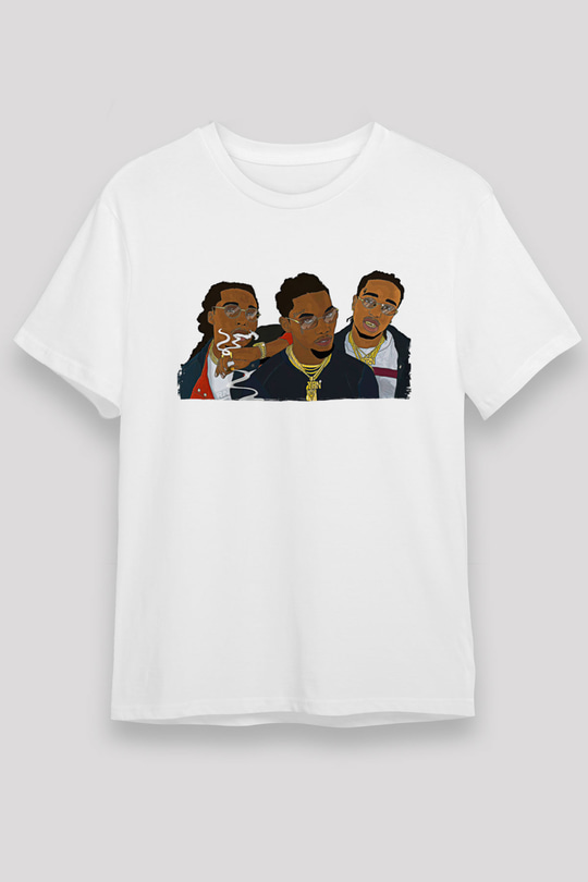 Offset Baskılı Unisex Beyaz Tişört - Tshirt