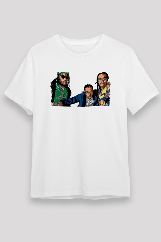 Offset Baskılı Unisex Beyaz Tişört - Tshirt