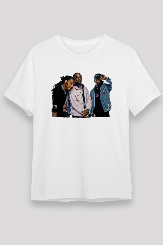 Offset Baskılı Unisex Beyaz Tişört - Tshirt