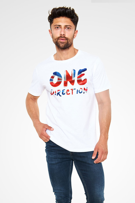 One Direction Beyaz Unisex Tişört T-Shirt - TişörtFabrikası