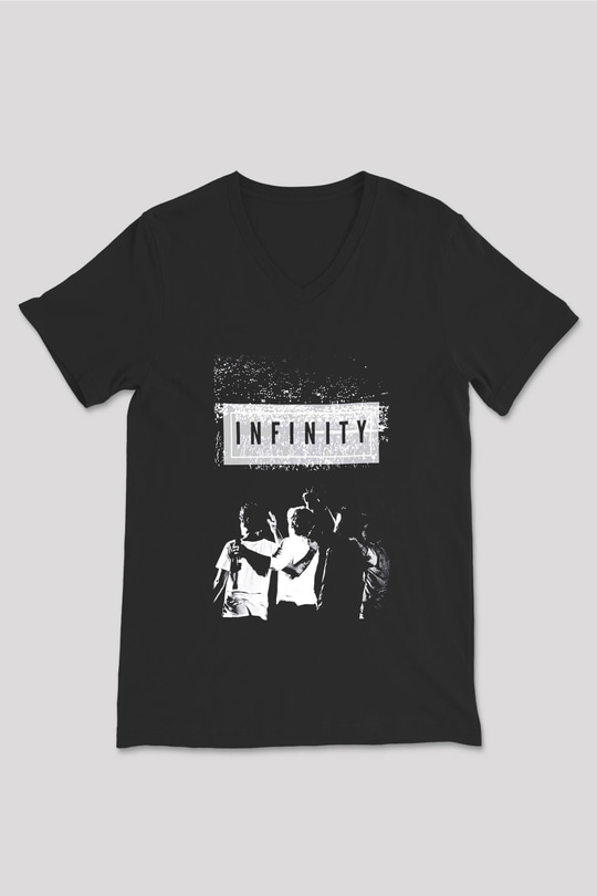 One Direction Siyah Unisex V Yaka Tişört T-Shirt