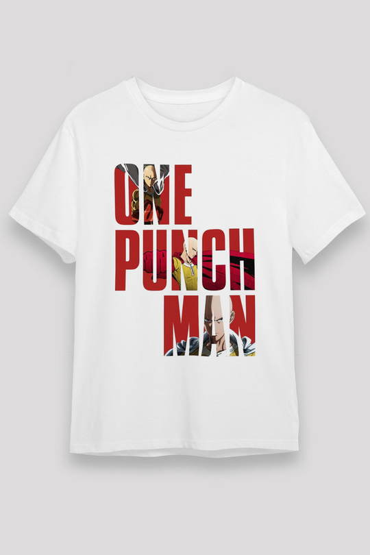 One Punch Man Beyaz Unisex Tişört T-Shirt