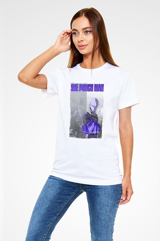 One Punch Man Beyaz Unisex Tişört T-Shirt