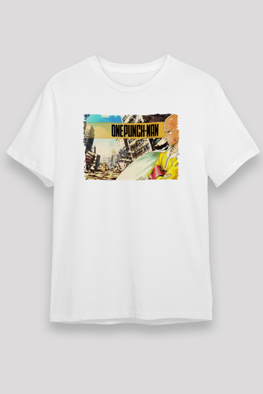 One Punch Man Beyaz Unisex Tişört T-Shirt