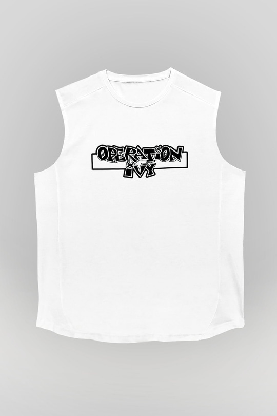 Operation Ivy Beyaz Unisex Kolsuz Tişört