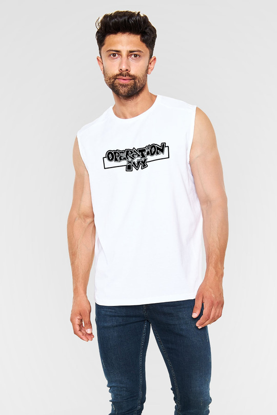 Operation Ivy Beyaz Unisex Kolsuz Tişört